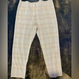 Ann Taylor Mid-Waist Straight Leg Plaid Women’s Trousers
